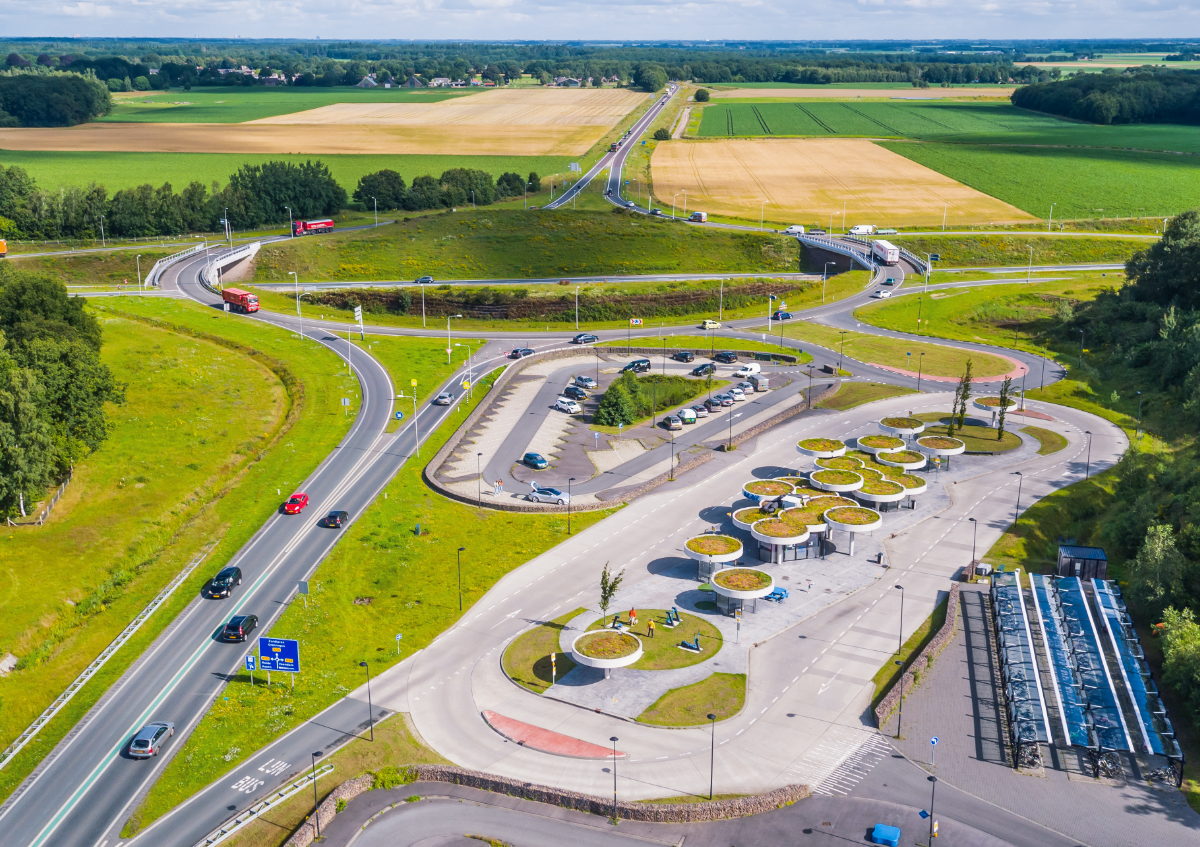 Overzichtsfoto van de hub in Gieten.