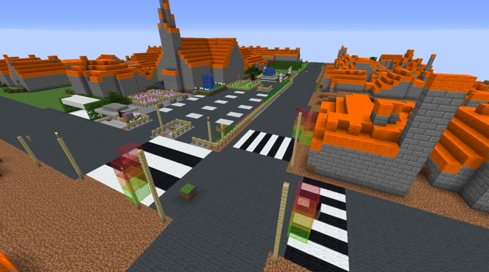 Minecraft 3D-weergave van een hub